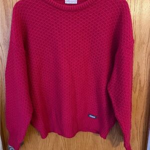 Colmar Women's Pink Wool Blend Vintage Crewneck Sweater